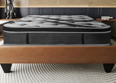 Premium 14in Full Size Memory Foam Mattress in a Box, Plush Euro Top Hybrid Pocket Coil Mattress, Gray