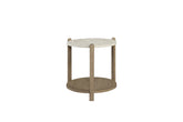 Stone Top End Table - Toffee