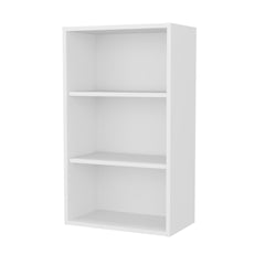 Guadalupe Wall Cabinet in Melamine with Open Storage, White