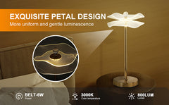 Led Acrylic Copper Gold Luminaire Table Lamp for Living Room, Nightstand Bedside Table Lamp for Bedroom, LED Lamp
