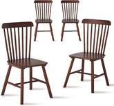 4 pieces of dining chair, Walnut, rubber wood material, dining chair, solid wood chair, solid wood dining table chair