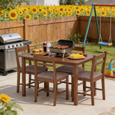 Kitchen Set,5-piece Dining Room Set,Dining Table with Chairs