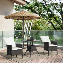 Stylish Style Rattan Furniture Set,3 Piece Patio Bistro Set