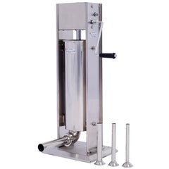 Stainless Steel Commercial Sausage Stuffer,Dual Speed Vertical Sausage Maker 7LB/3, Meat Filler with 4 Stuffing Tubes