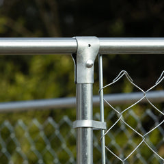 Steel Dog Fence w/ Canopy Dog Kennel 157.5" L x 157.5" W x 91.25" H