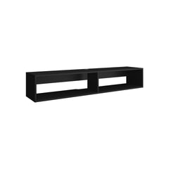 TV Stand 10.4" H, with 2 Shelves, Black