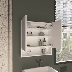 Medicine Cabinet, 2 Doors, 4 Shelves, White