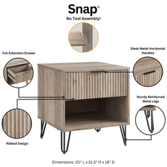 Nightstand in Rustic Gray