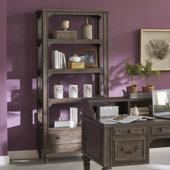 Middleton 78 inch high Bookshelf, Vintage Hazel Finish