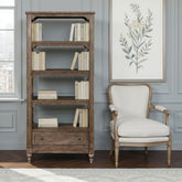 Middleton 78 inch high Bookshelf, Vintage Hazel Finish