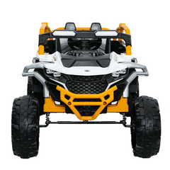 Ride on Models Truck Car 12V Kids Electric Vehicles, Remote Control, Front & Rear Shock Suspension, 2 Seater UTV, Flashlights and a built-in music player, For Age 3-6 Years Old (White)