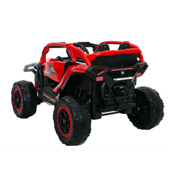 Ride on Models Truck Car 12V Kids Electric Vehicles, Remote Control, Front & Rear Shock Suspension, 2 Seater UTV, Flashlights and a built-in music player, For Age 3-6 Years Old (Red)