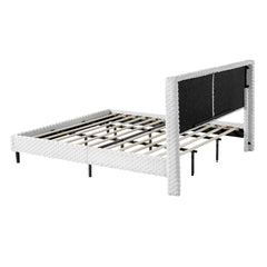 Simple Modern White Plush Soft Bed Comfortable Backrest Bedroom Bed,King