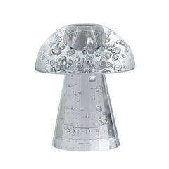 3.9x3.9x4.7" Mushroom Shaped Glass Taper Candle Holder 6EA/CTN