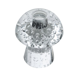3.9x3.9x4.7" Mushroom Shaped Glass Taper Candle Holder 6EA/CTN