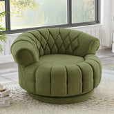 Swivel Accent Chair 360°Swivel Chair Sofa Barrel Swivel Chair Round Club Chair for Living Room and Bedroom, Green