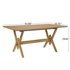 63" Double V Dining Table