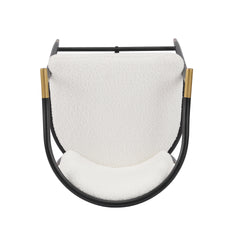 26" H Upholstered Counter Stool with Metal Frame (Set of 2)-Beige