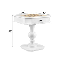 Galini White Finish Game Table