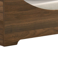 Gino 36"W Brown Alder Wood Finish 36"W Modern Comfy Pet Bed with Cushion