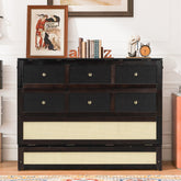Full Size Murphy Bed with Large Drawers,Espresso