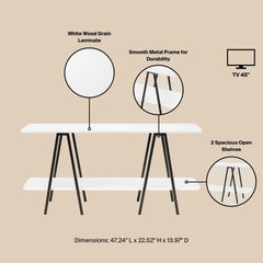 Console Table in White