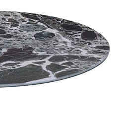 Cirillo 17.5"W End Table with Black Marble Textured Top
