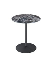 Cirillo 17.5"W End Table with Black Marble Textured Top