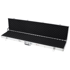 Aluminum New Framed Locking Gun Pistol HandGun Lock Box Hard Storage Carry Case silver