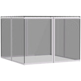Outsunny 10' x 13' Replacement Mesh Sidewall Netting for Patio Gazebos and Canopy Tents with Zippers (Sidewall Only), White