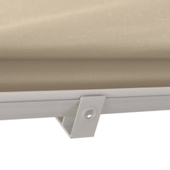 Outsunny 6' Drop Arm Manual Retractable Window Awning Sun Shade Shelter for Patio Balcony Outdoor, Aluminum, Cream White