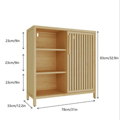 large-capacity single-door storage shelves in living rooms, bathrooms and other life scenes