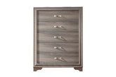 Modern Style 1pc Wooden Chest Gold Handles Unique Legs Natural Finish Bedroom Furniture