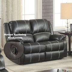 Zuriel Black Synthetic Leather Recliner Loveseat
