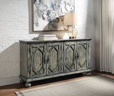 Pavan Rustic Gray Finish Console Cabinet