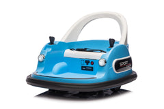 12V ride on bumper car for kids,electric car for kids,1.5-5 Years Old,W/Remote Control, LED Lights, Bluetooth & 360 Degree Spin, Vehicle body with anti-collision padding Five-point Safety Belt,2wd