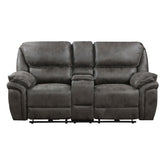 Plush Modern Design Living Room Power Reclining Loveseat Gray Microfiber Upholstery USB port Solid Wood Frame Furniture 1pc