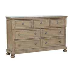 Classic Bedroom Furniture 1pc Dresser with 7 Drawers and Jewelry Tray Traditional Design Furniture Gray Finish