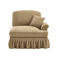 Sofa RSF Chenille W/1 Pillow -Light Coffee