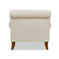 Alana 38" Lawson Accent Arm Chair Metal Casters, Light Beige Linen