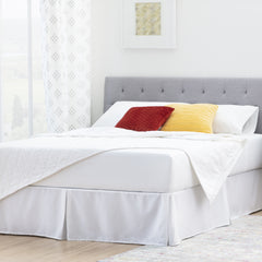 Linenspa 80gsm microfiber bedskirt, Cal King, White