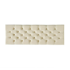 Button - Tufted and Diamond - Stitched Storage Ottoman, Beige