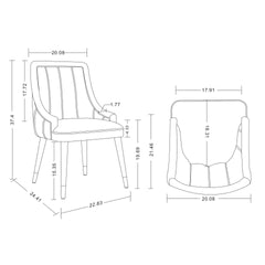 Dining Chair in Light Gray