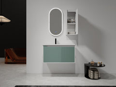 12" Bathroom Side Cabinet,Soft Close Doors,Float Mounting Design,(KD-Packing)