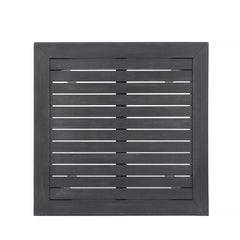 Outdoor Minimalist Acacia Wood Square Bar Table - Dark Gray