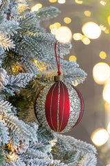 D4.7" Christmas Ball Ornaments, Glass Decorative Hanging Ball Christmas Tree Ornaments for Holiday Party Decorations, Set of 4