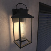 Outdoor Porch Lights, Textured Black Exterior Lighting Fixtures Wall Mount, Modern Outdoor Wall Sconce Lantern for House, Front Porch, Anti-Rust Waterproof Outdoor Garage Lights for Coach (1 pack)