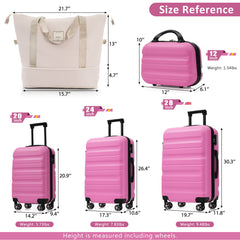 Hardshell ABS Luggage Set - Lightweight & Durable Suitcases with Dual Spinner Wheels, Carry-On & Check-In Sizes for Travel & Business
