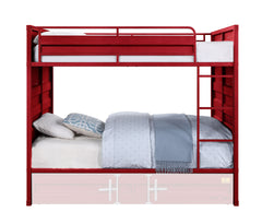 Cargo Red Finish Full/Full Bunk Bed