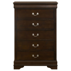 Janson Cappuccino 5-Drawer Bedroom Chest